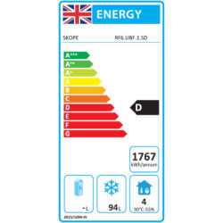 ReFlex 1 Solid Door Counter Freezer Energy Rating Certificate