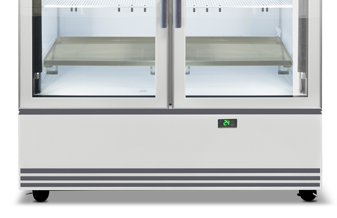 Skope ActiveCore 2 Glass Door Bottom Mount Upright Display Fridge