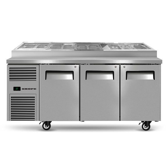 Skope 3 door Pizza Prep fridge