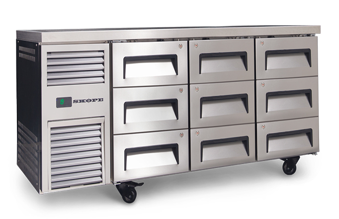 Skope Reflex 9 draw undercounter fridge