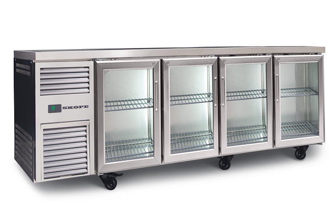ReFlex 4 Glass Door Counter Fridge
