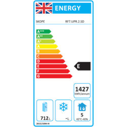 ReFlex 2 Solid Door Upright Fridge Energy Label