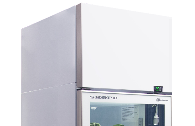 Skope ActiveCore 1 Glass Door Top Mount Upright Display Fridge