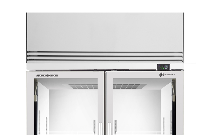 Skope ActiveCore 2 Glass Door Top Mount Upright Display Freezer