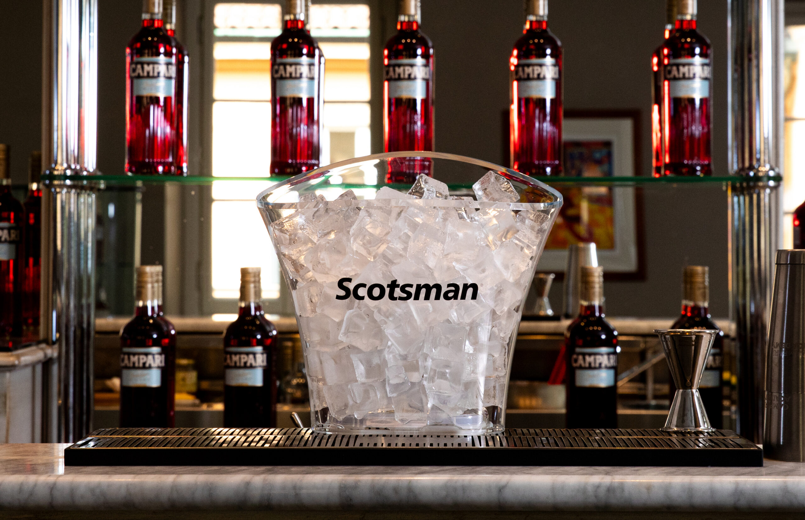 Scotsman Ice bucket on a Campari Bar
